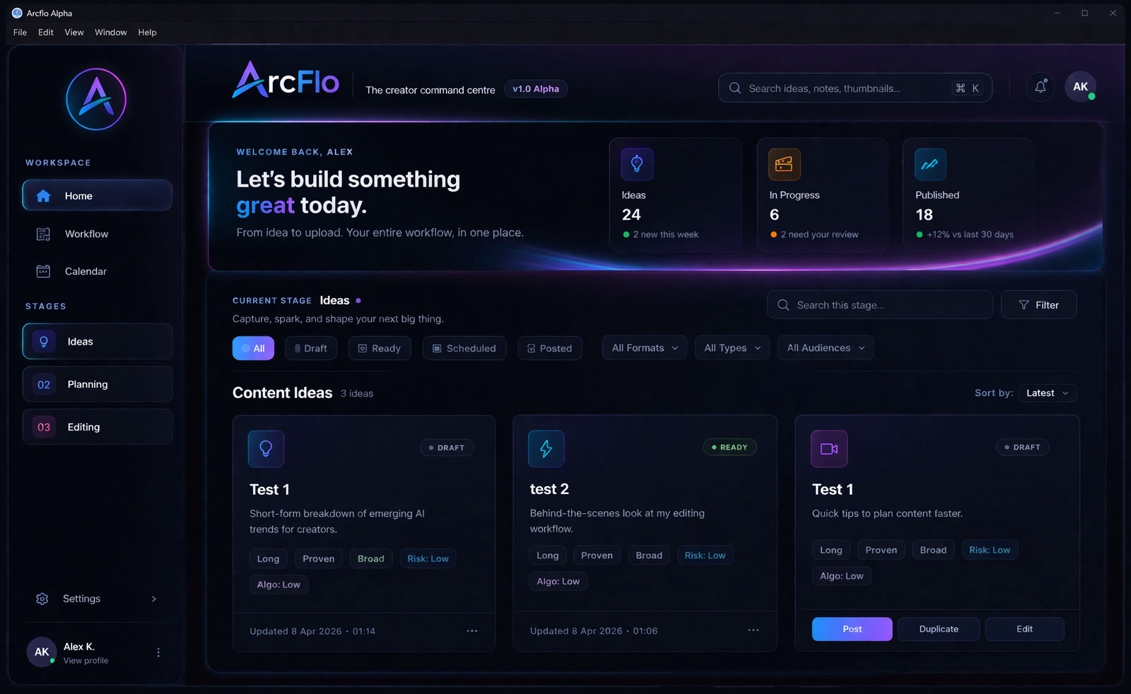 ArcFlo application preview mockup